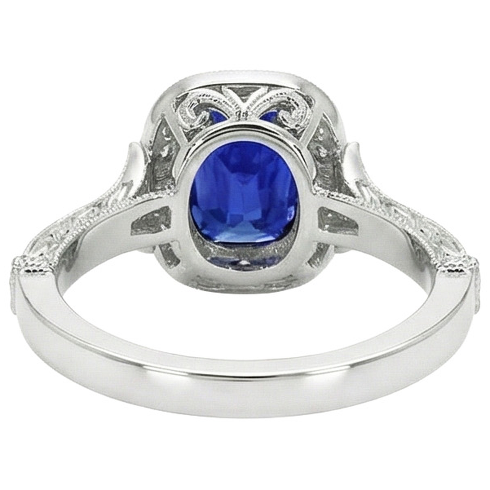 echter round diamant 8Karat ring Profilansicht