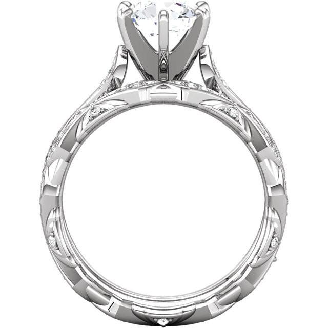 Antik-Stil Natürliche Diamant Jubiläumsring 1,75 Karat Weißgold 14K