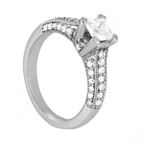 Antiker Stil 1,25 Kt. Echt Diamant-Verlobungsring Aus Massivem Gold 14K