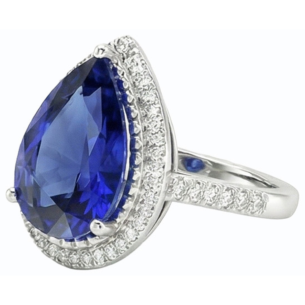 echter round diamant 4Karat ring Profilansicht
