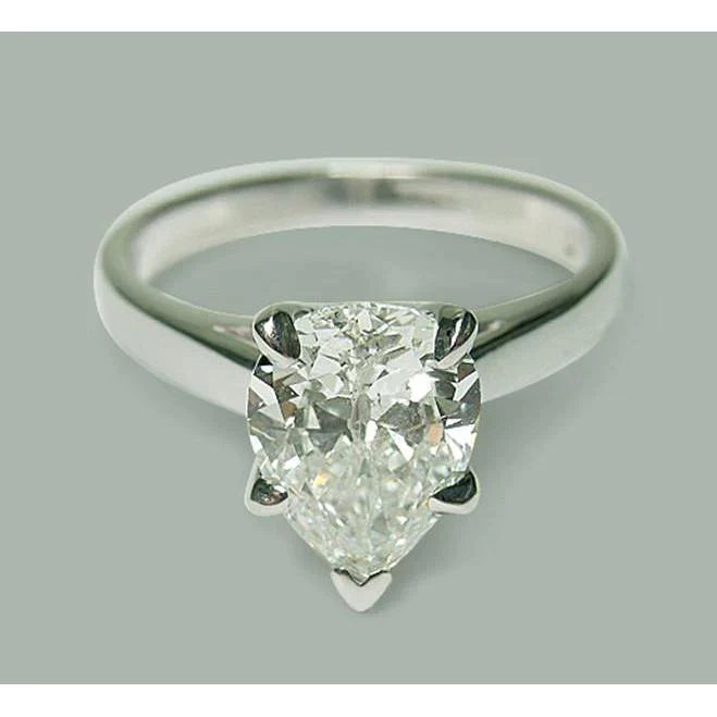 Birnen-Natürliche Diamant-Solitärring
