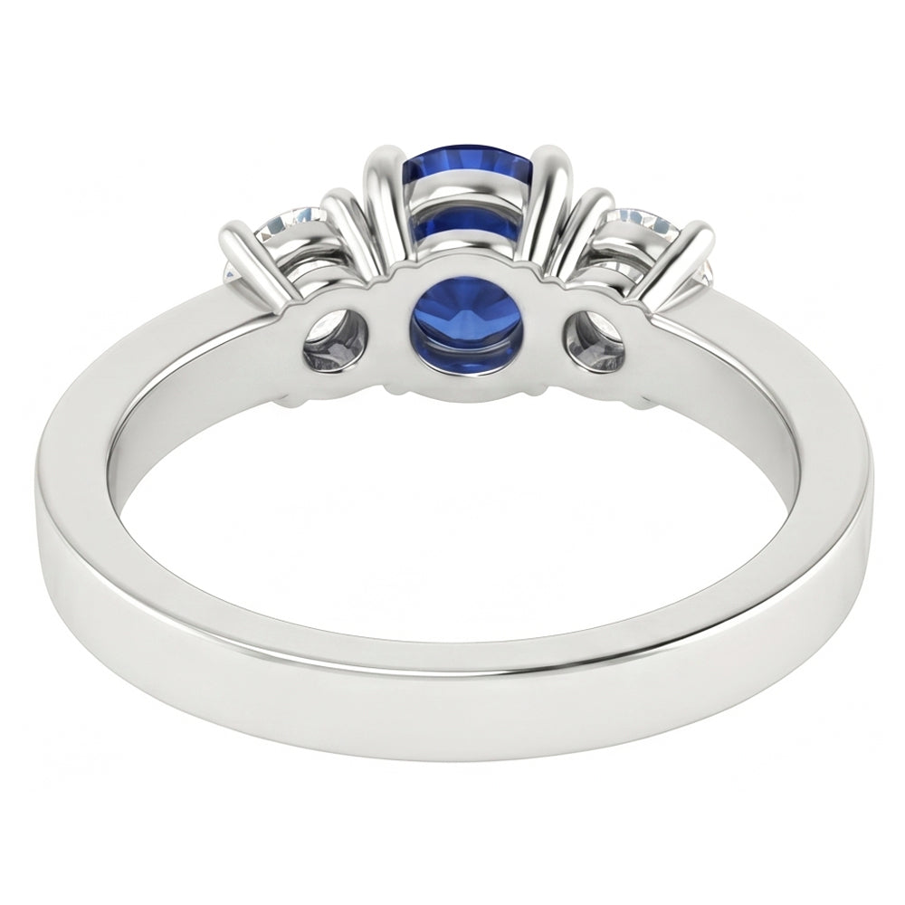 echter round diamant 1.50Karat ring Profilansicht