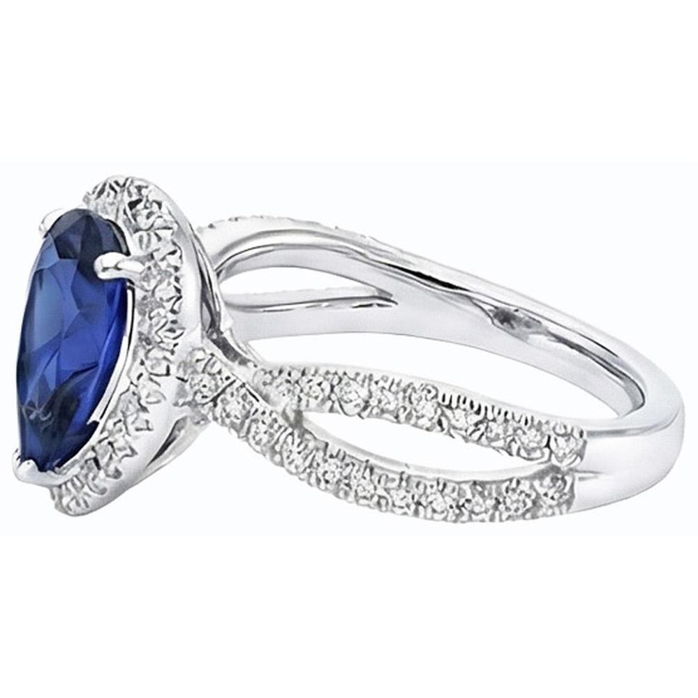 echter round diamant 4Karat ring Profilansicht