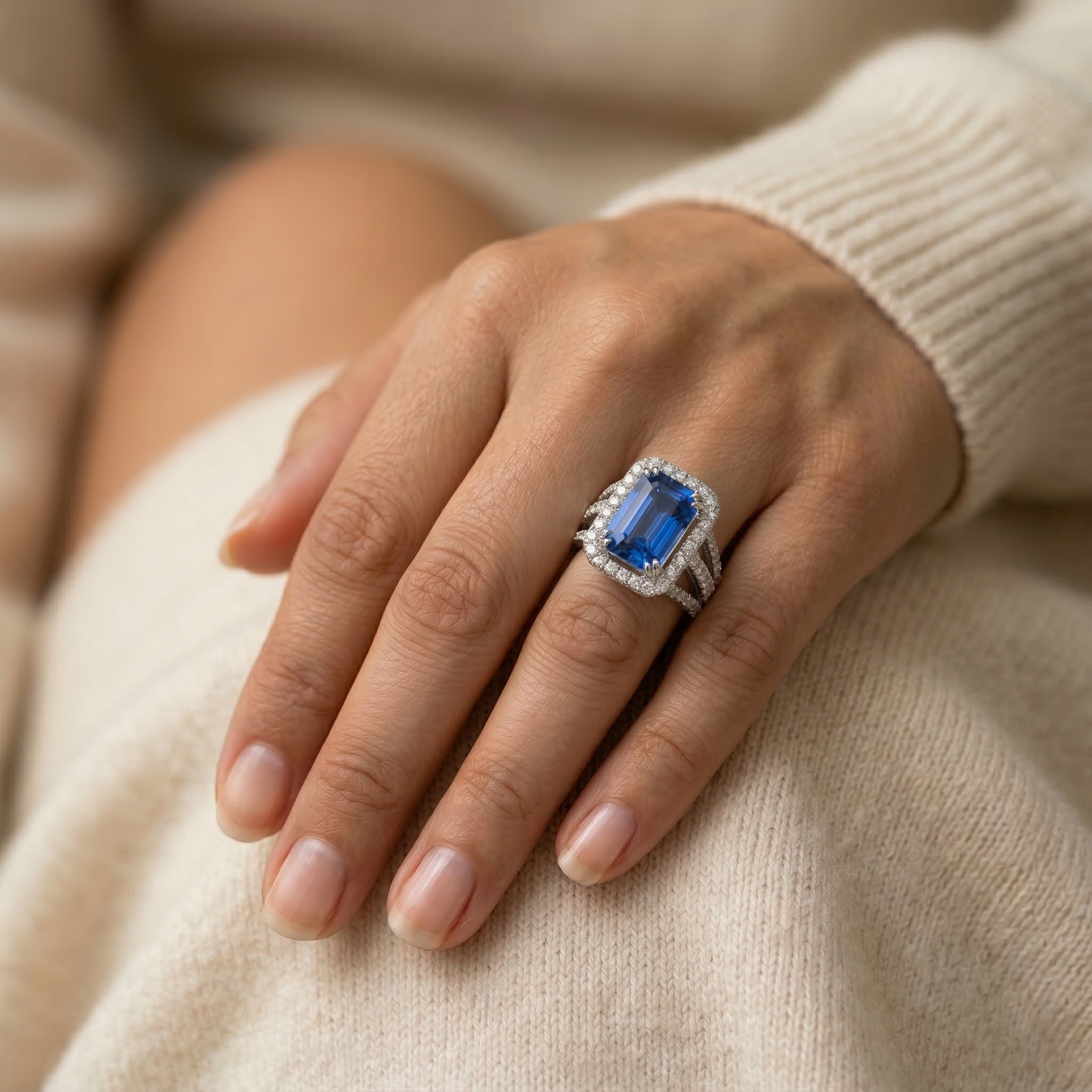 echter round diamant 6.50Karat ring mit Diamantbesatz