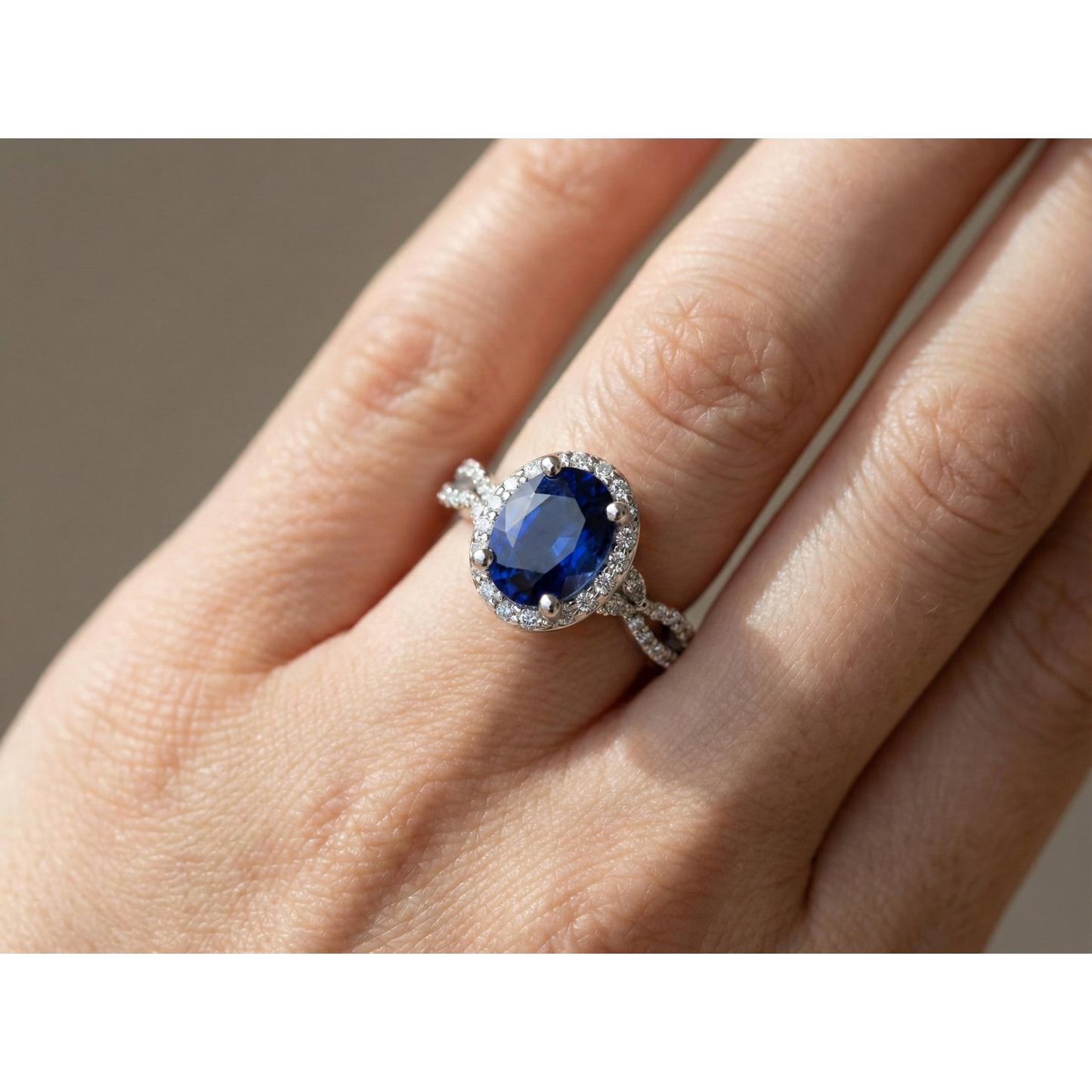 echter oval diamant 5Karat ring Lifestyle Foto