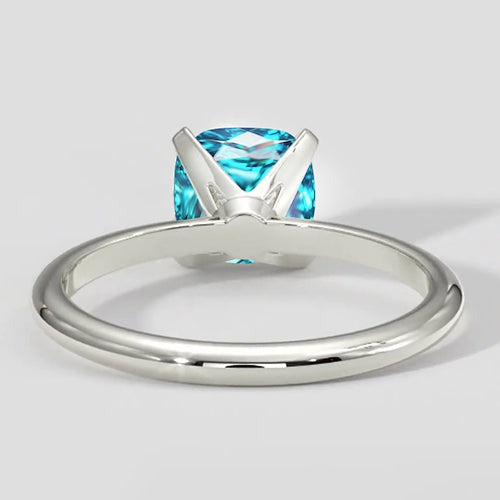 Bläulicher Kissen-Paraiba-Ring