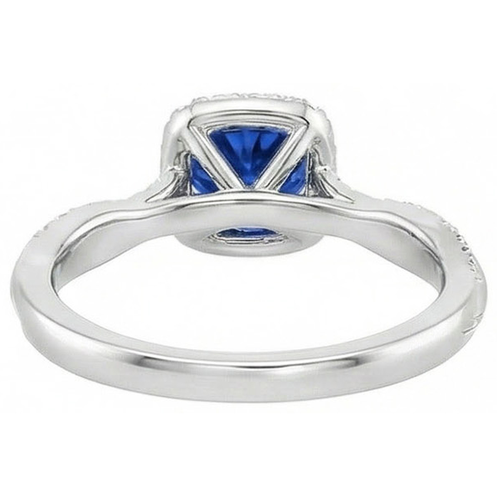 echter round diamant 3Karat ring Profilansicht