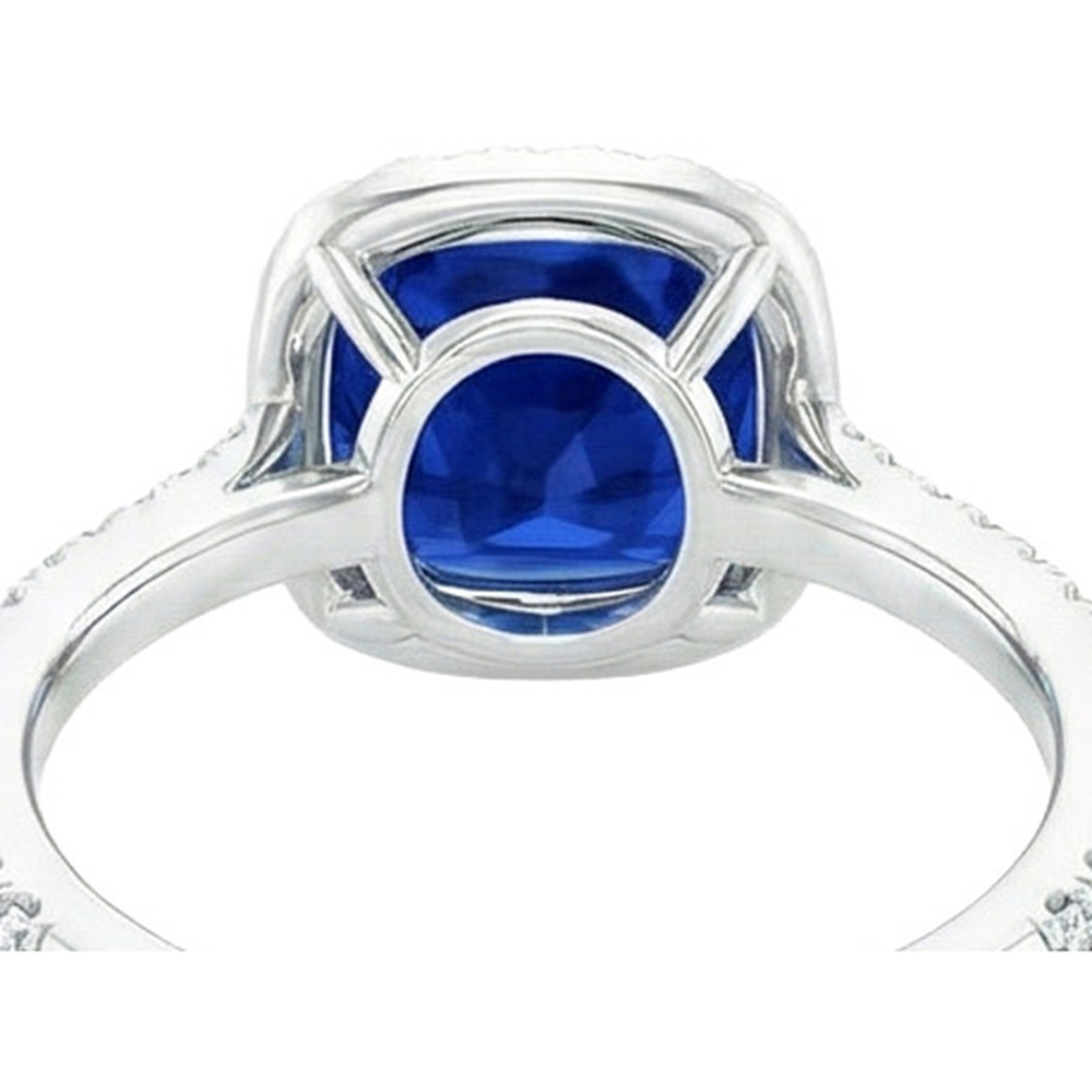 echter round diamant 4Karat ring Profilansicht