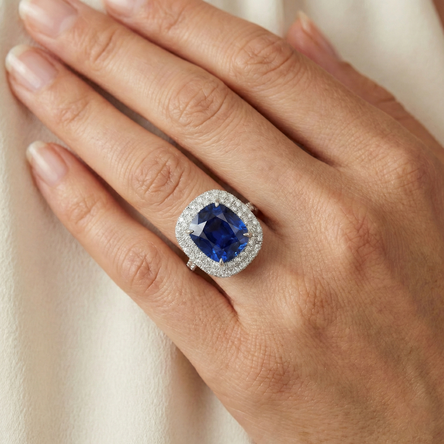 echter round diamant 5Karat ring mit Diamantbesatz