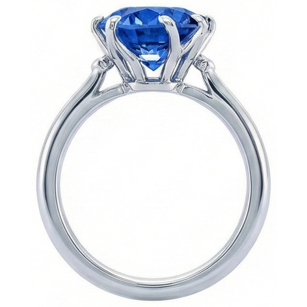 echter round diamant 1.90Karat ring Profilansicht