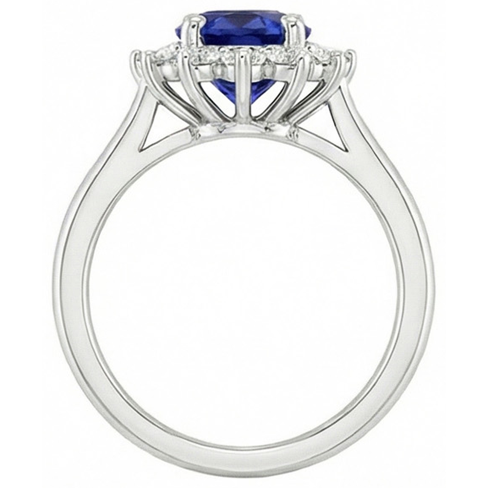 echter round diamant 2.20Karat ring auf Weiß