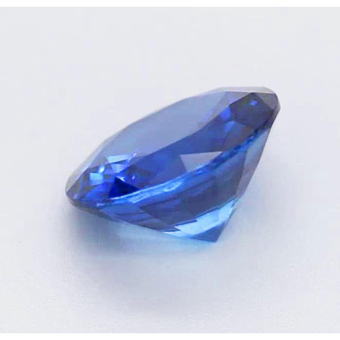Natürlicher Royalblauer Saphir Loose Sapphires Natural 3,99 Karat Gold – Frontansicht