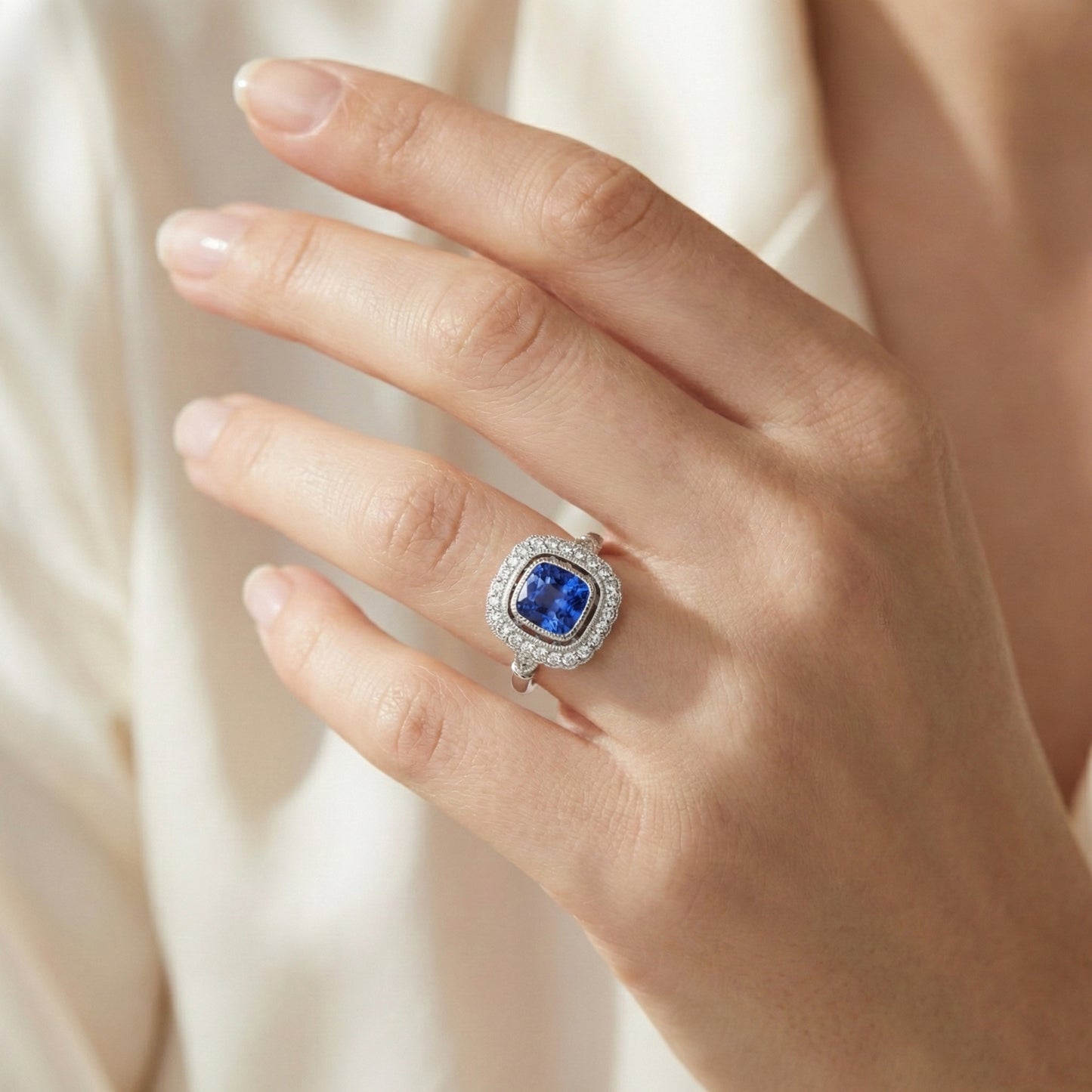 echter round diamant 2Karat ring mit Diamantbesatz
