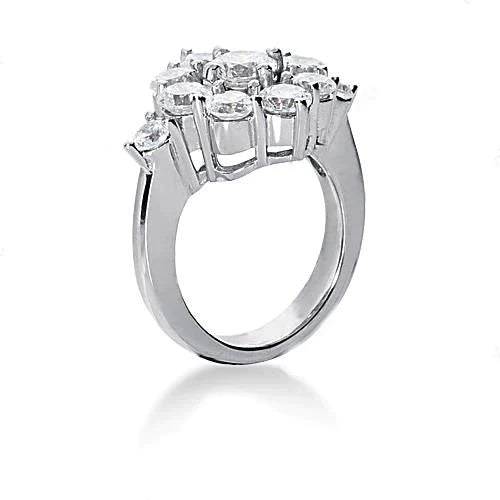 Cluster-natürlicher Diamant Verlobungsring