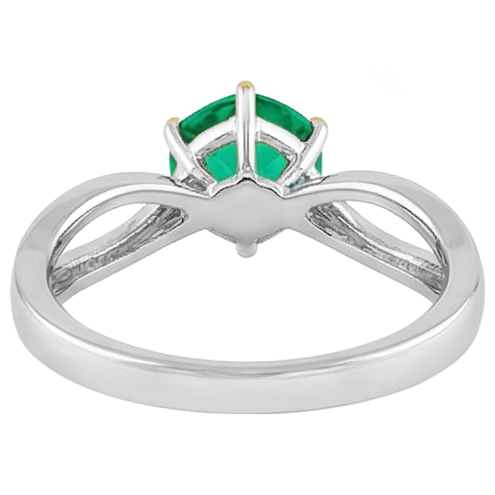 Glänzender Edelstein-Ring 1 Karat – Rückansicht