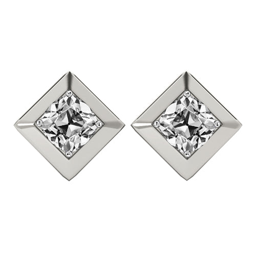 Naturreiner Edler Diamant Ohrstecker 1,50 Karat 14K Weißgold – Hauptansicht