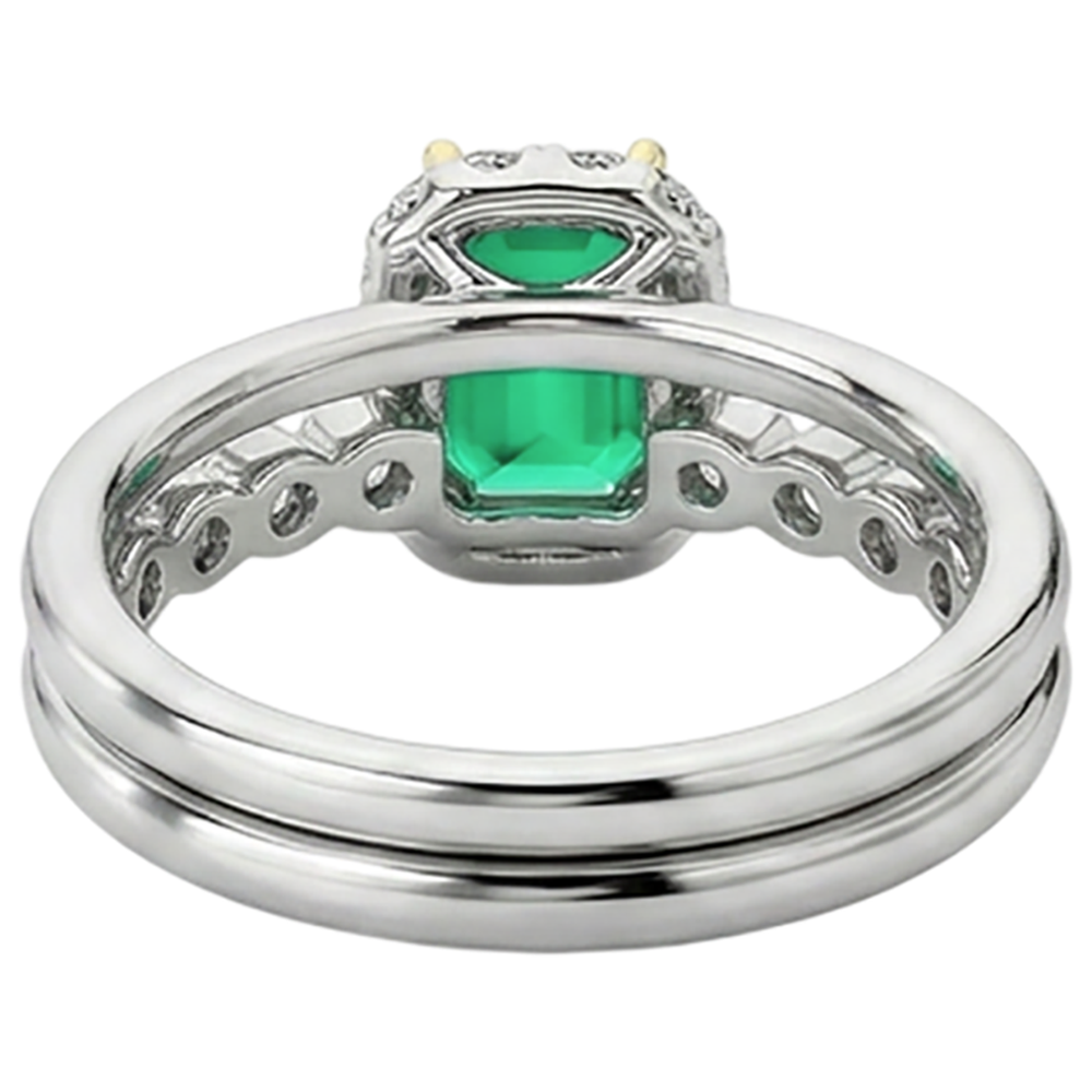 Luxuriöser Schmuckstein-Ring 2 Karat – Rückansicht