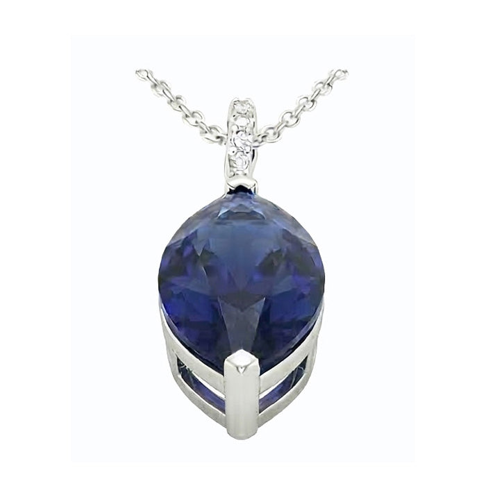 echter marquise diamant 4.75Karat anhänger Profilansicht
