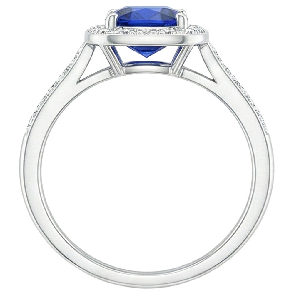 echter round diamant 3Karat ring Seitenansicht