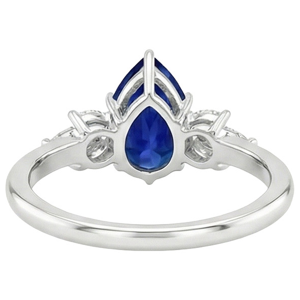 echter pear diamant 7.25Karat ring Draufsicht