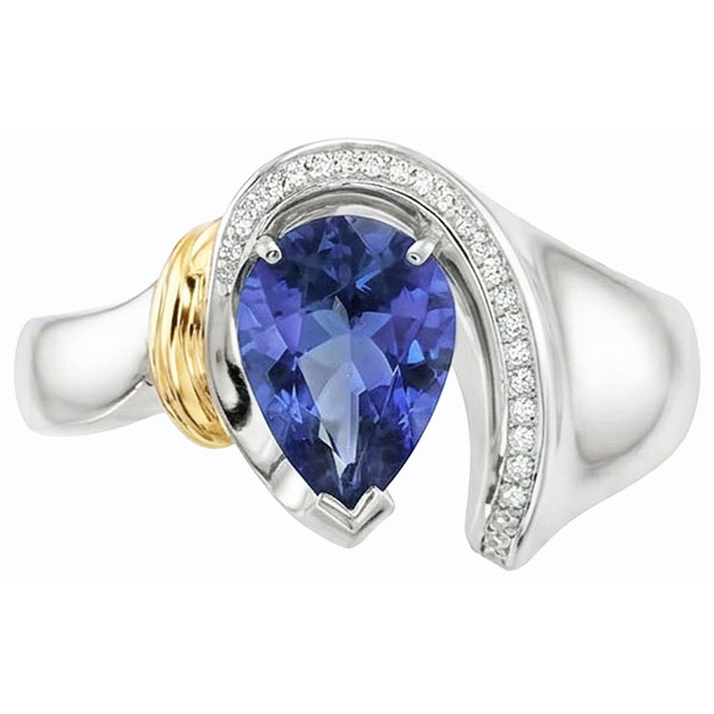 echter round diamant 2Karat ring Profilansicht