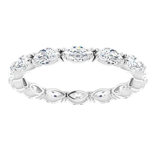 Damen Ewigkeit Natürliche Diamant Band Mit Marquise-Schliff 1,40 Karat