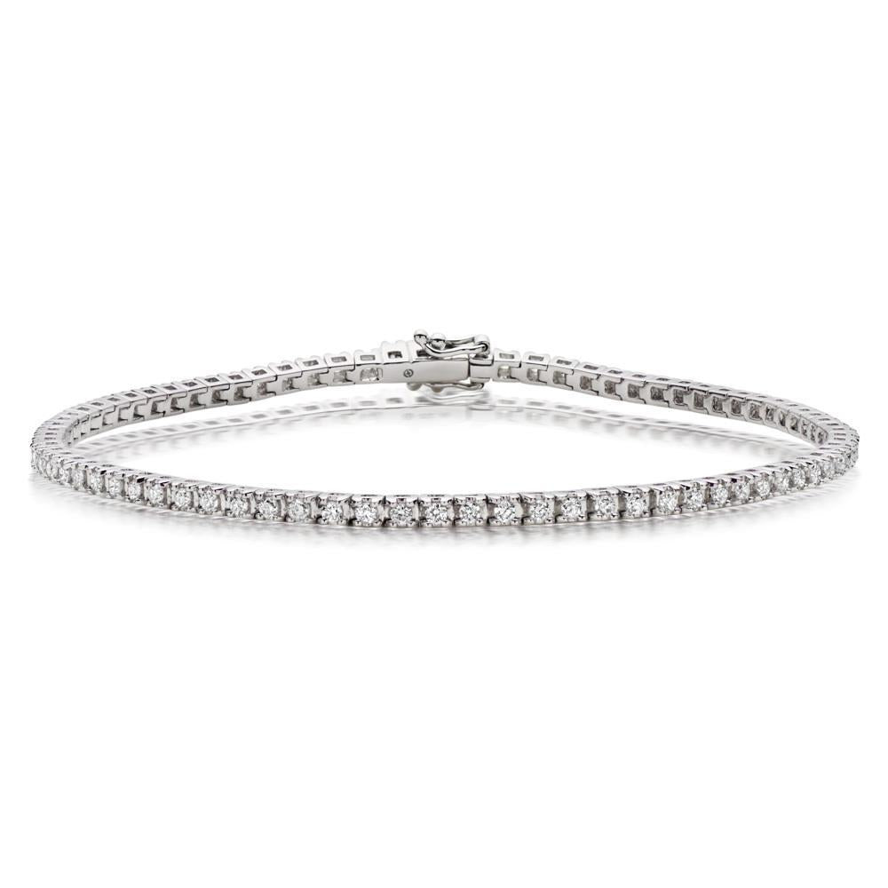 Damen Tennisarmband 5,60 Ct Runder Echt Diamant Weißgold 14K
