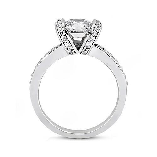 Damen Echt Aus der Erde Abgebauter Natürlicher Diamant-Verlobungsring Weißgold 14K 1,41 ct. Neu