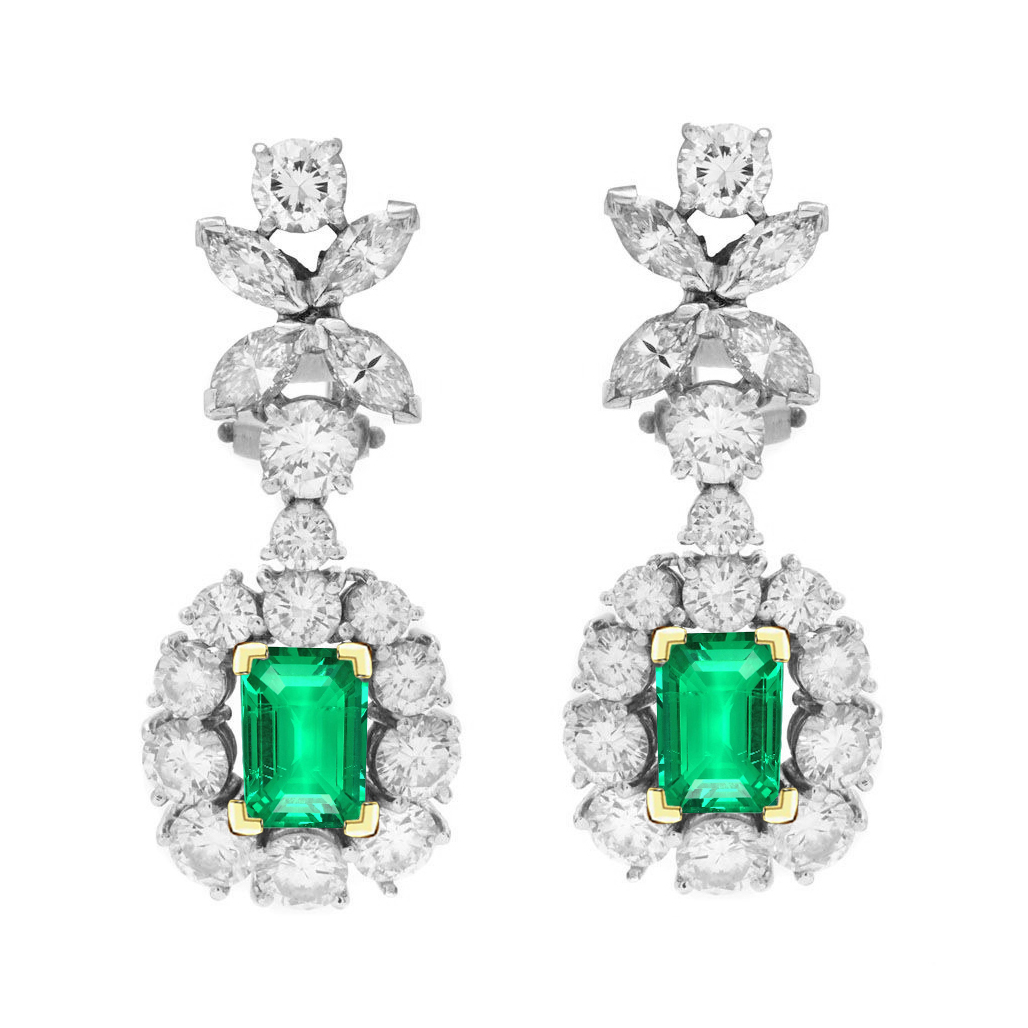 Edler Edler Smaragd Gemstone Earring 1,50 Karat – Hauptansicht