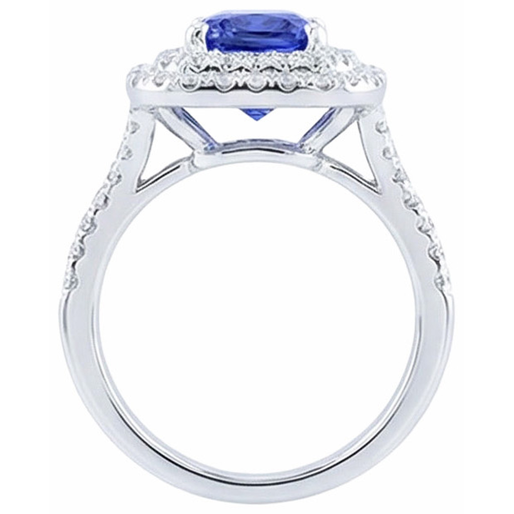 echter radiant diamant 4Karat ring auf Weiß