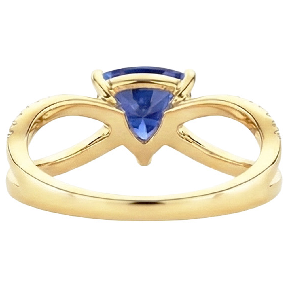 echter trillion diamant 2.50Karat ring Profilansicht