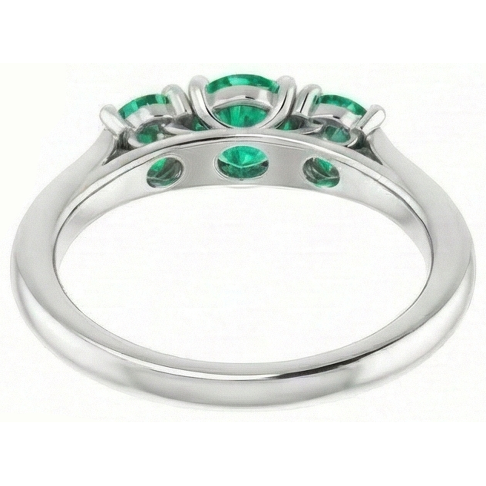 echter round smaragd 1.10Karat ring Band Detail