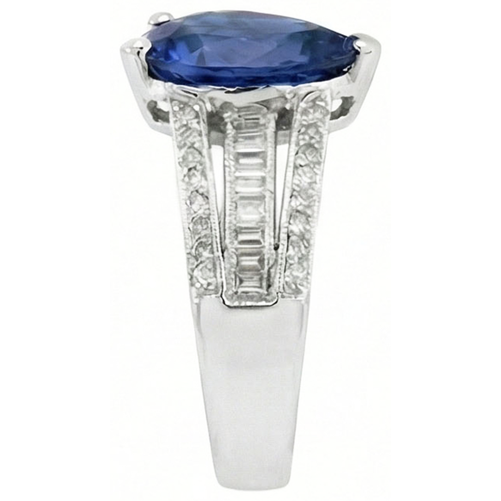 echter baguette diamant 3.50Karat ring Detailansicht
