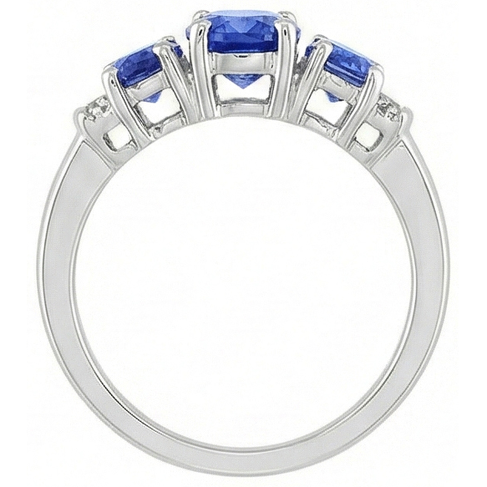 echter round diamant 5.25Karat ring Profilansicht