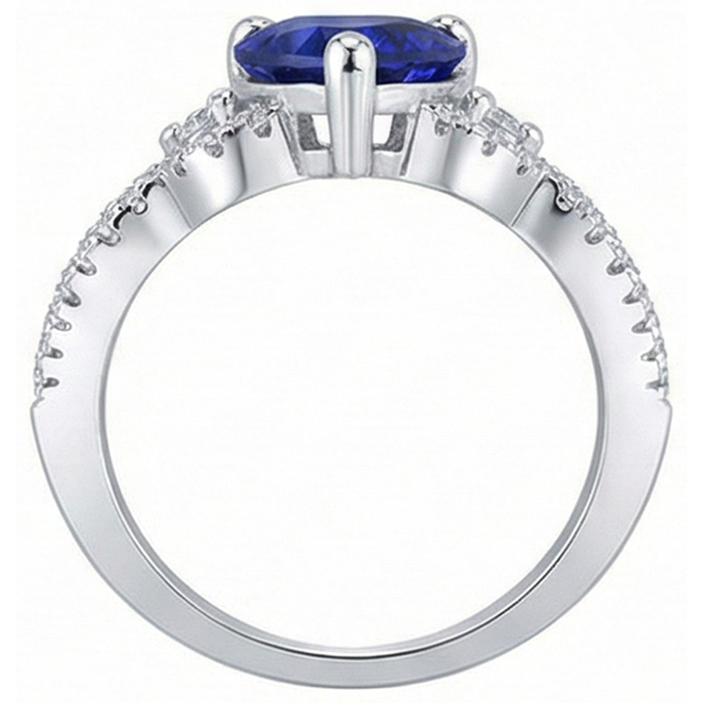 echter round diamant 3.50Karat ring auf Weiß