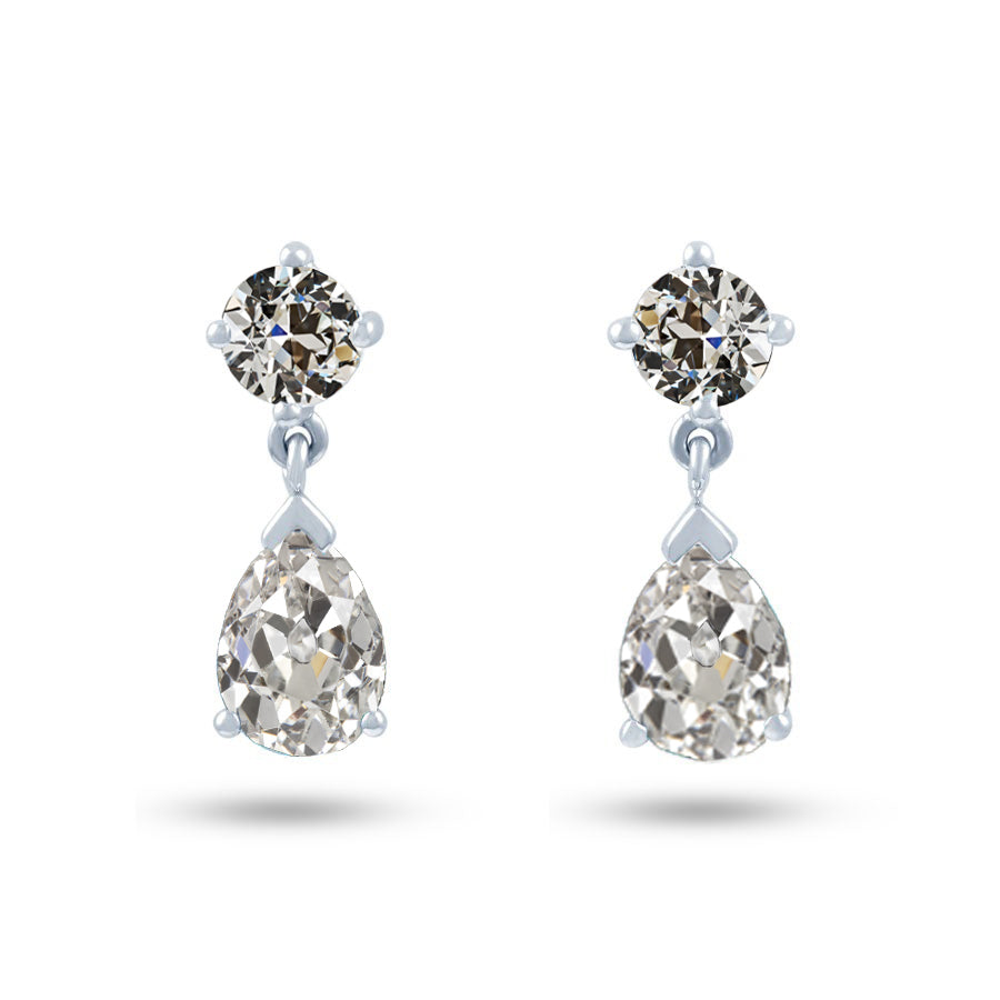 Ohrstecker 14K Weißgold mit Edler Diamant – Hauptansicht
