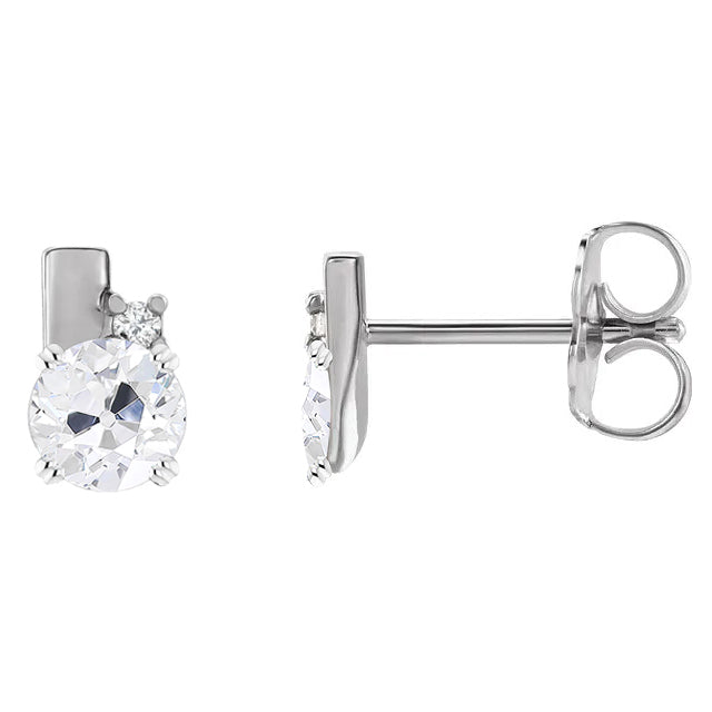 Brillanter Brillant Ohrstecker 3,50 Karat – Frontansicht