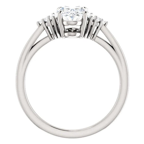 Domfassung Natürliche Diamant-Verlobungsring 2,20 Karat Damenschmuck