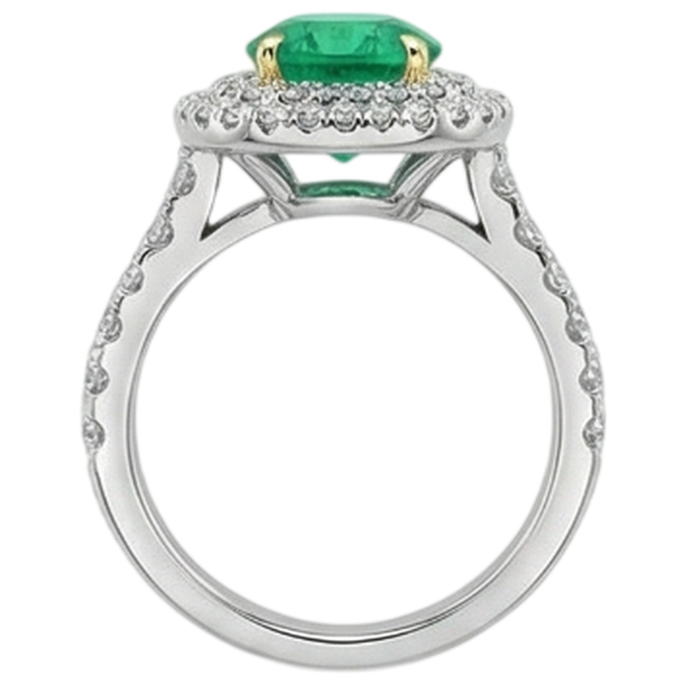 Strahlender Schmuckstein-Ring 2,50 Karat – Rückansicht