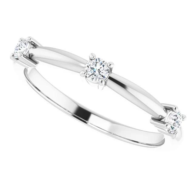 Drei-Stein-Natürliche Diamant-Ring 0.90 Karat 14K Weißgold Schmuck