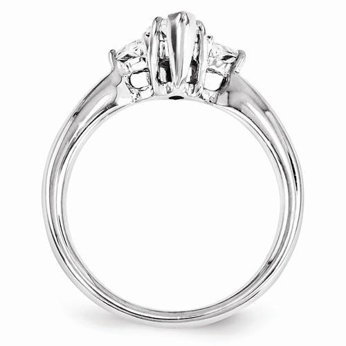 Drei-Stein-Natürliche Diamant-Verlobungsring 1,30 Karat 14K Weißgold