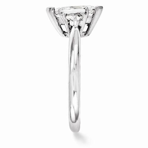 Drei-Stein-Natürliche Diamant-Verlobungsring 1,30 Karat 14K Weißgold