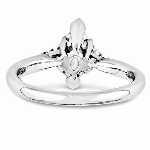 Drei-Stein-Natürliche Diamant-Verlobungsring 1,30 Karat 14K Weißgold