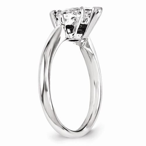 Drei-Stein-Natürliche Diamant-Verlobungsring 1,30 Karat 14K Weißgold