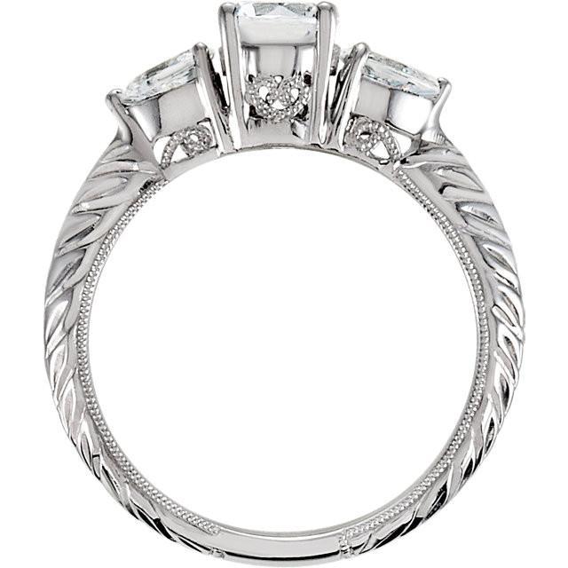 Drei-Stein-Natürliche Diamant 2.01 Karat Verlobungsring Weißgold 14K Schmuck