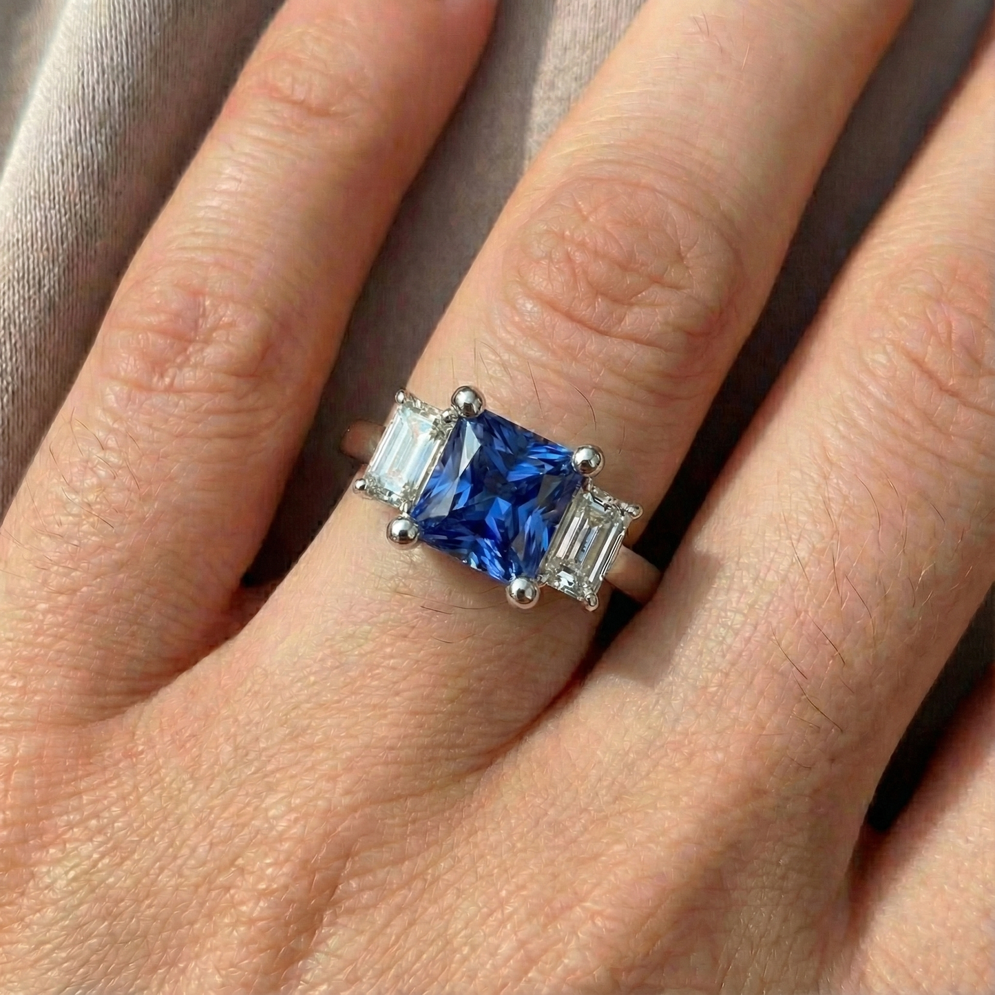 echter round diamant 2.50Karat ring mit Diamantbesatz