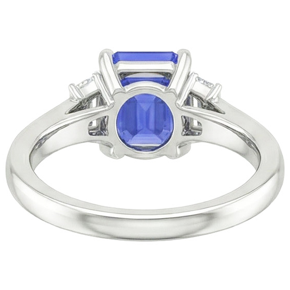 echter baguette diamant 4Karat ring Detailansicht