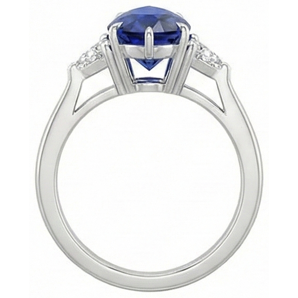 echter pear diamant 2.50Karat ring auf Weiß