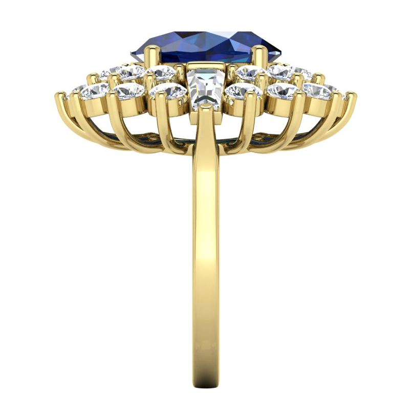 Echt Saphir Diamant Cocktail Ring