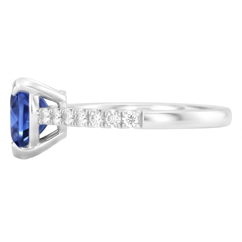 echter round diamant 1Karat ring Draufsicht